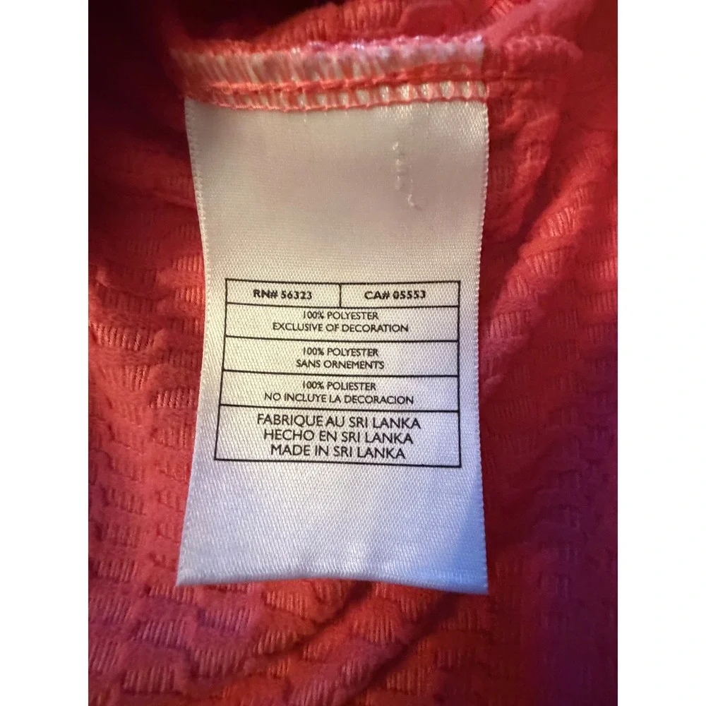 Nike Golf Therma-FIT Quarter Zip Pullover Coral Pink Womens Large Fleece Top